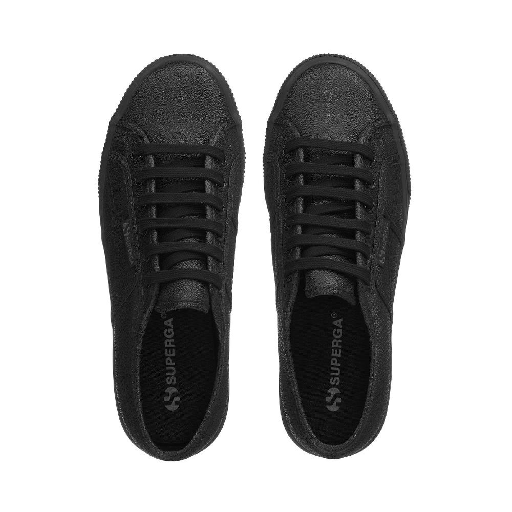 Superga 2790 PLATFORM LAMETOTAL BLACK Vendita calda