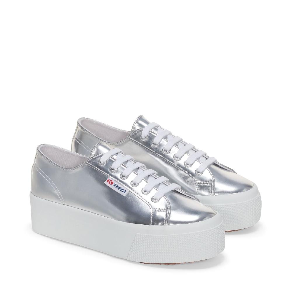 Superga 2790 MIRROR SYNTHETIC MATERIALSILVER Italy