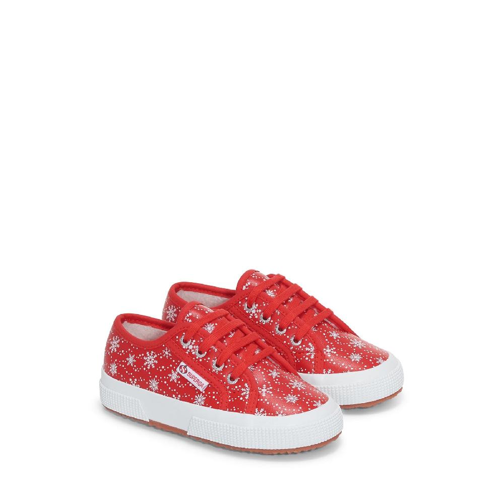 Superga 2750 KIDS VEGAN MATERIAL SNOWFLAKESRED-SNOWFLAKES Outlet