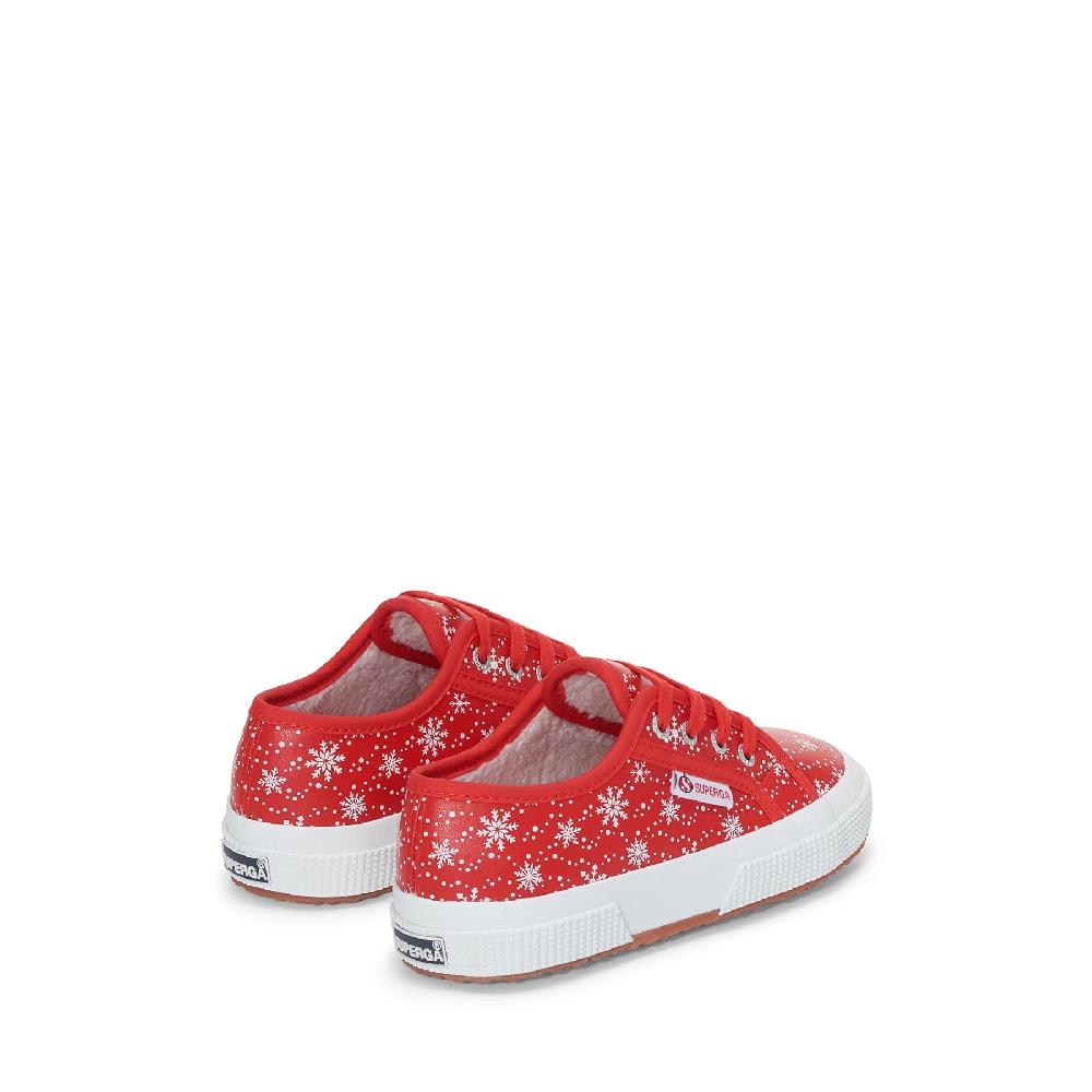 Superga 2750 KIDS VEGAN MATERIAL SNOWFLAKESRED-SNOWFLAKES Outlet
