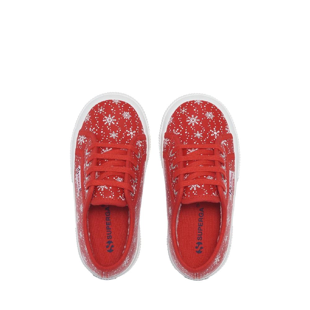 Superga 2750 KIDS VEGAN MATERIAL SNOWFLAKESRED-SNOWFLAKES Outlet