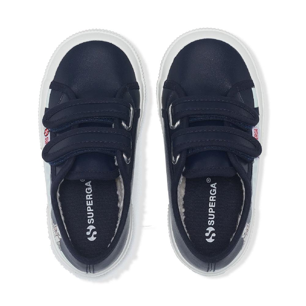 Superga 2750 KIDS STRAPS VEGAN MATERIAL POLAR BEARBLUE NAVY-POLAR BEAR In Vendita