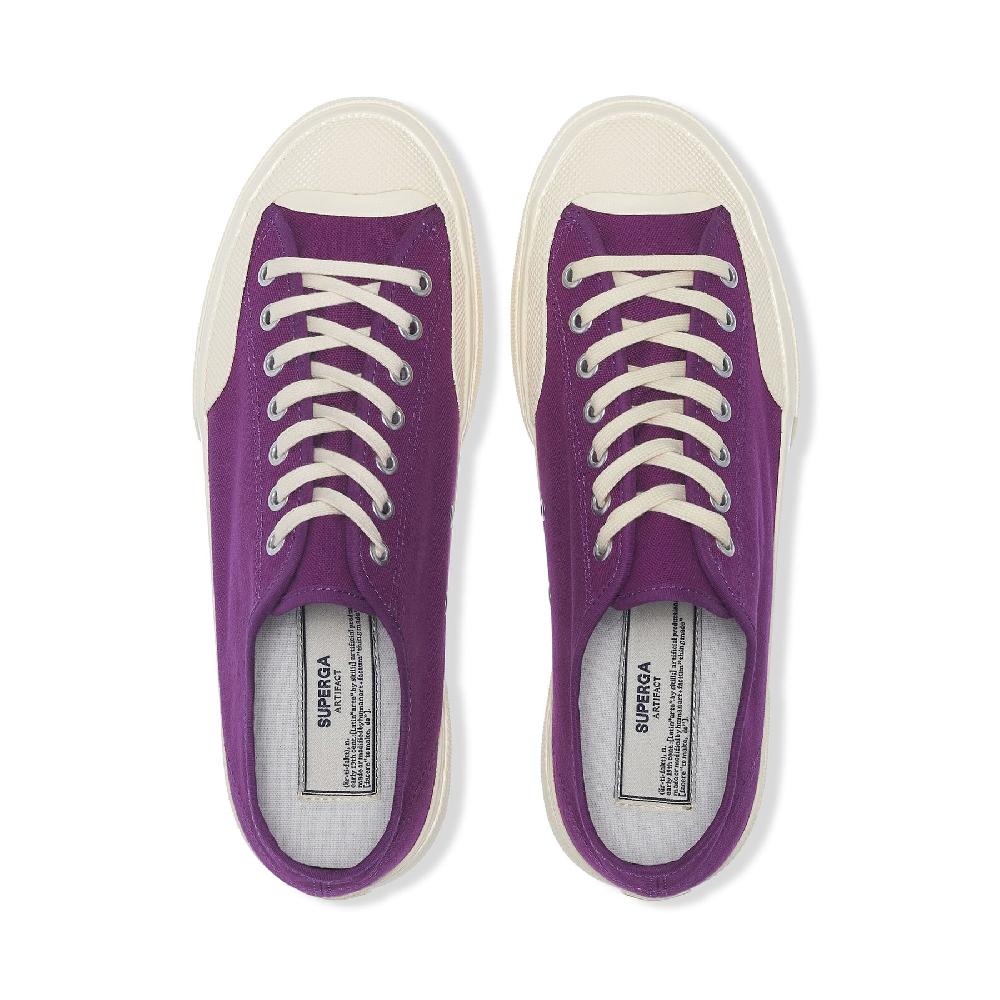 Superga 2432 WORKS LOW CUT COTTON CANVASPURPLE-OFF WHITE 2025