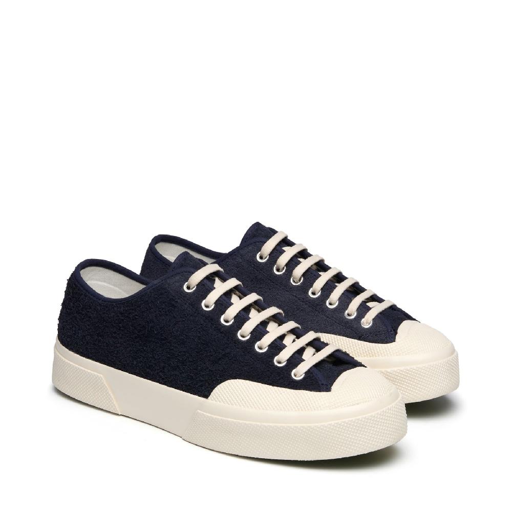 Superga 2432 WORKS HAIRY SUEDENAVY-OFF WHITE Italia