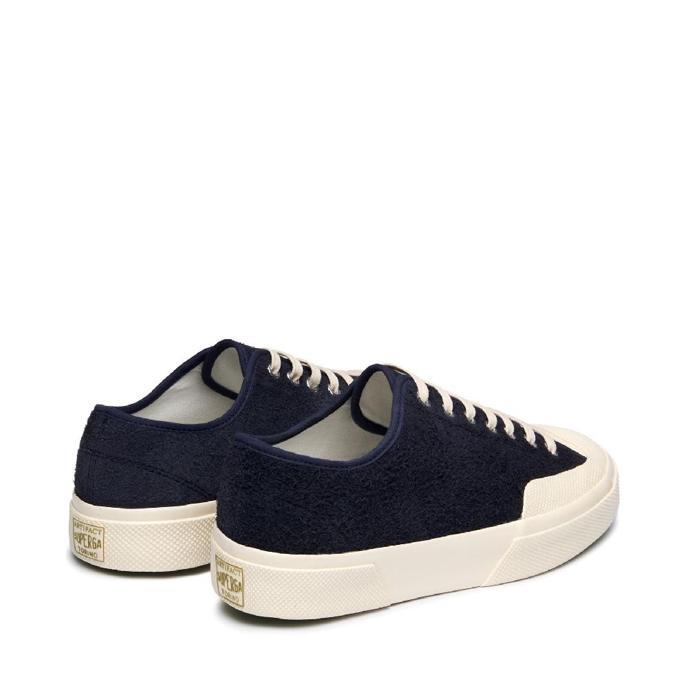 Superga 2432 WORKS HAIRY SUEDENAVY-OFF WHITE Italia