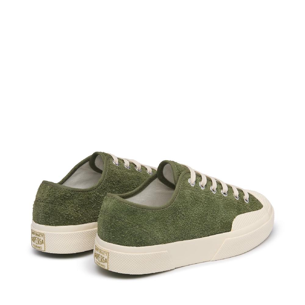 Superga 2432 WORKS HAIRY SUEDEMILITARY GREEN-OFF WHITE 2025