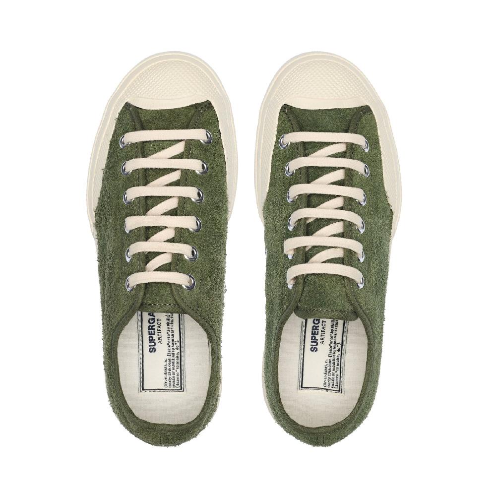 Superga 2432 WORKS HAIRY SUEDEMILITARY GREEN-OFF WHITE 2025