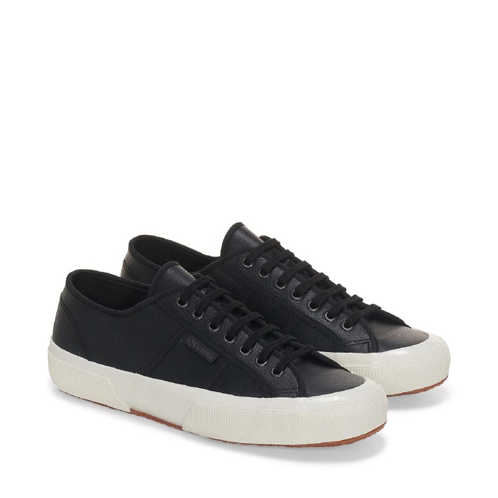 Superga 2750 OG LEATHERBLACK-F AVORIO-BLACK Nuovo
