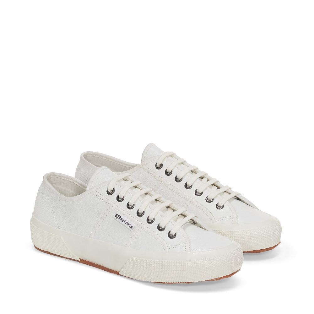 Superga 2750 OG LEATHERWHITE-WHITE AVORIO Qualità