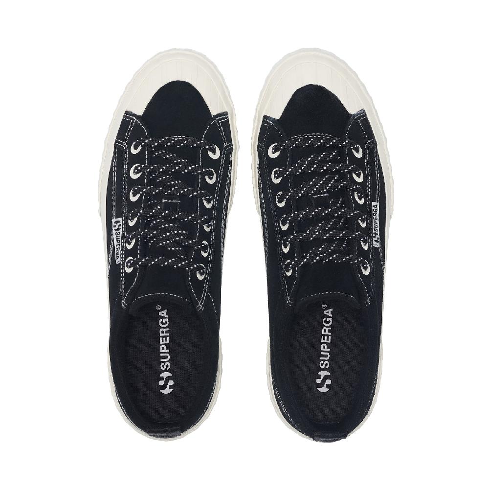 Superga 2630 STRIPE SUEDE CONTRAST STITCHINGBLACK-WHITE AVORIO-FAVORIO Shopping Online