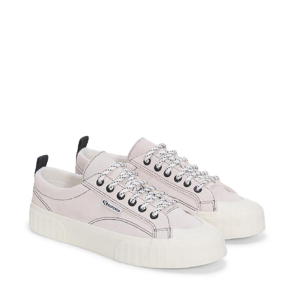 Superga 2630 STRIPE SUEDE CONTRAST STITCHINGWHITE AVORIO-BLACK-FAVORIO Affare Del Giorno