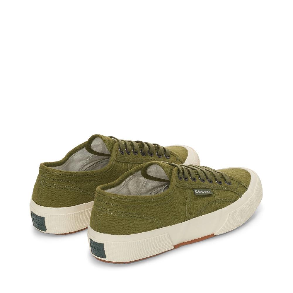 Superga 2750 OG HERRINGBONEGREEN-OFF WHITE Convenienza
