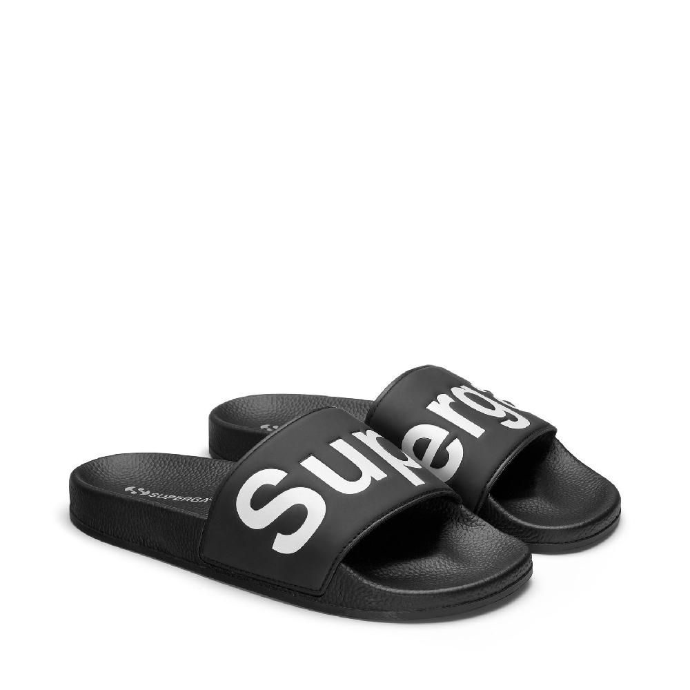 Superga 1908 SLIDES POLYSOFTBLACK-WHITE Outlet