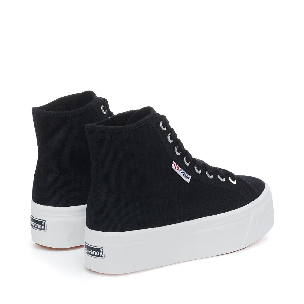 Superga 2708 HI TOPBLACK-FWHITE Vendita Economica