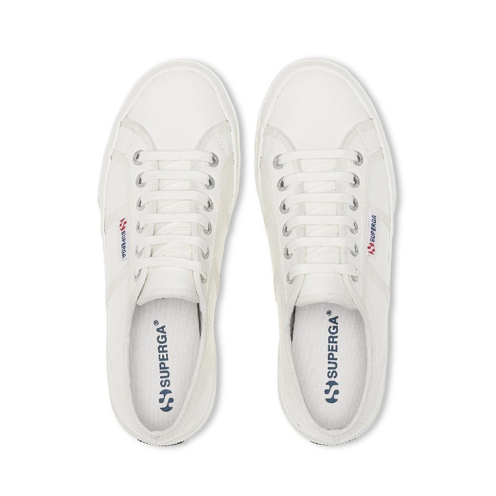 Superga 2740 PLATFORM TUMBLED LEATHERWHITE Qualità