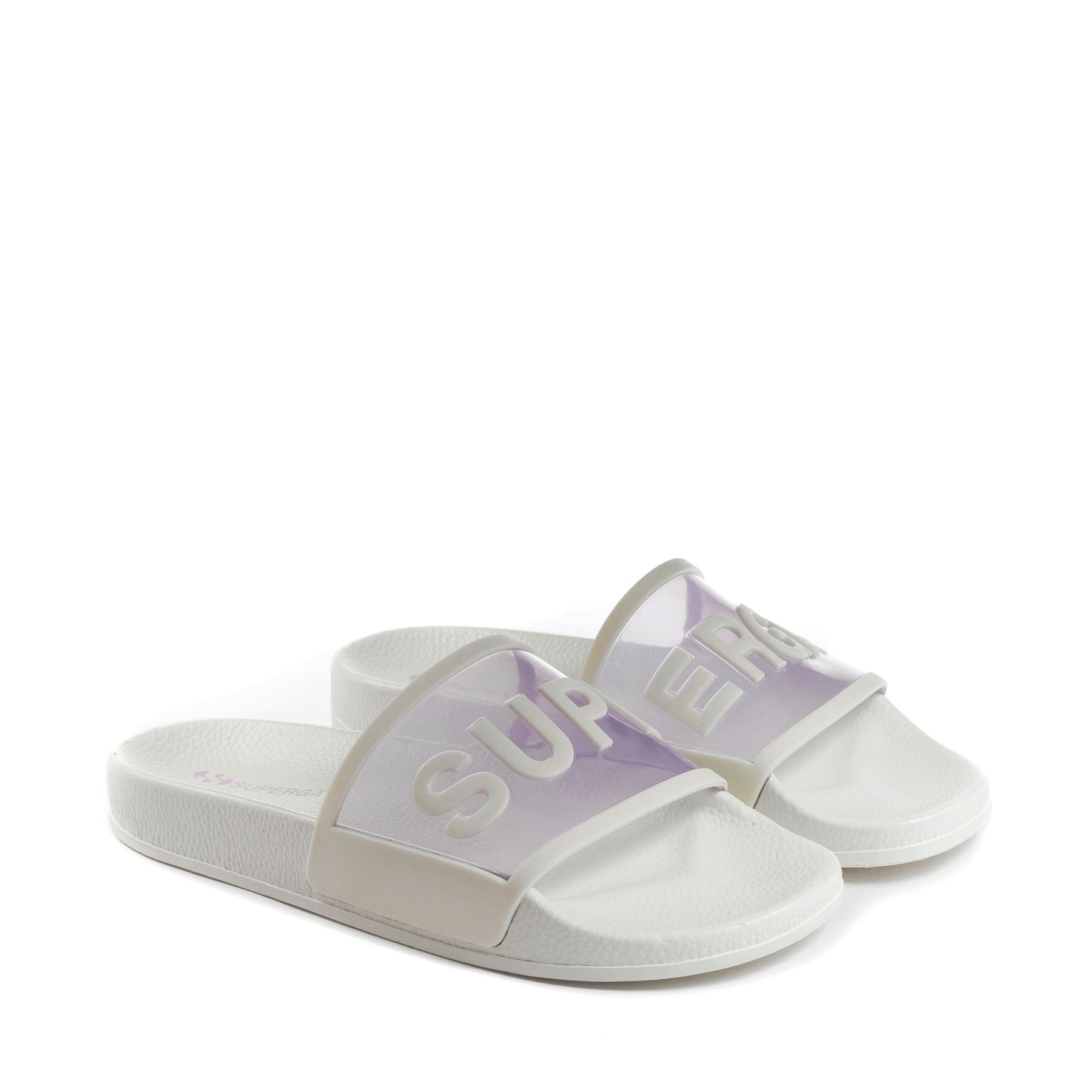 Superga 1908 SLIDES CLEAR IDENTITYWHITE AVORIO-VIOLET LILLA Qualità Garantita