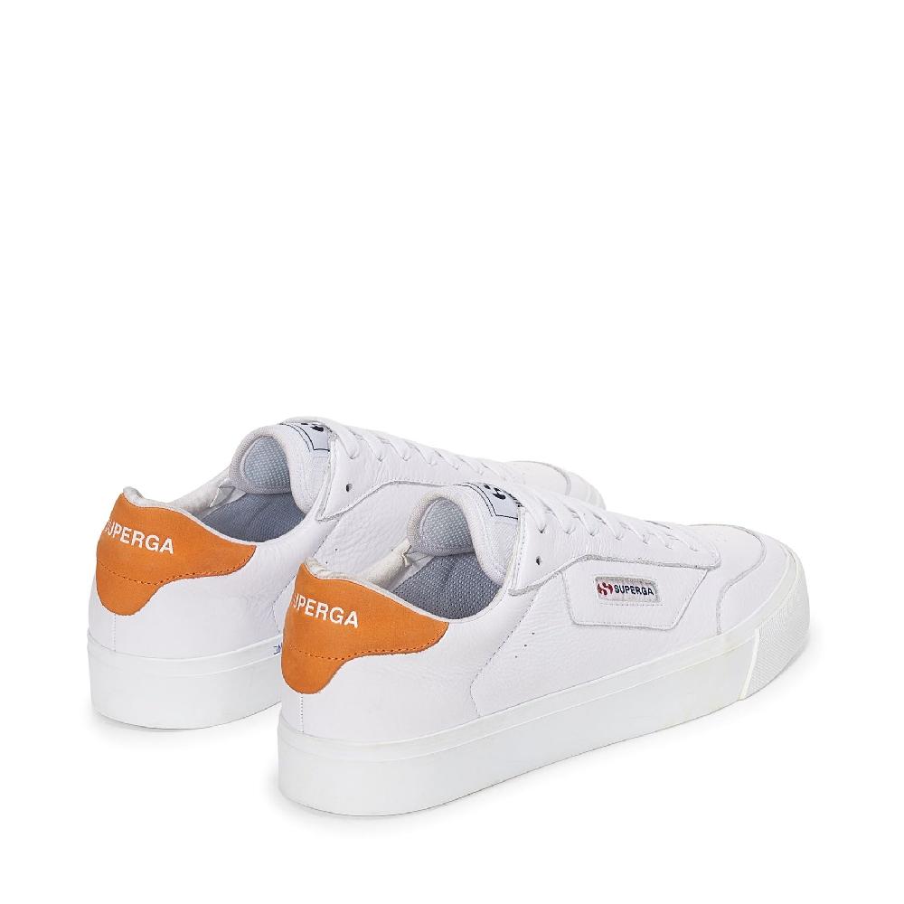 Superga 3843 COURTWHITE-ORANGE Negozi Online
