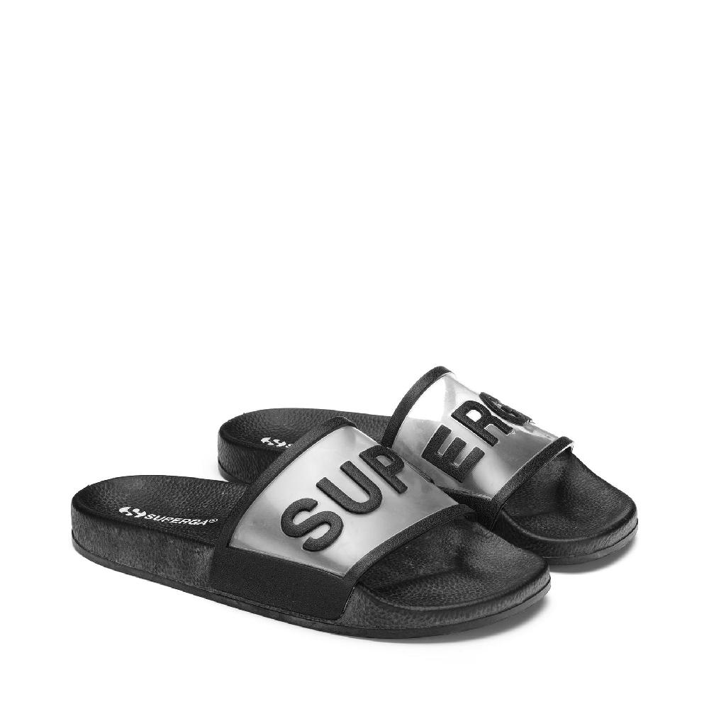 Superga 1908 SLIDES CLEAR IDENTITYBLACK Outlet
