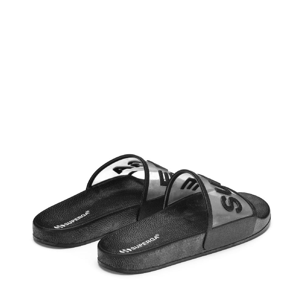 Superga 1908 SLIDES CLEAR IDENTITYBLACK Outlet