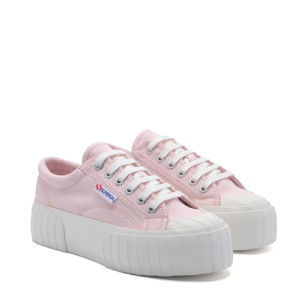 Superga 2631 STRIPE PLATFORMPINK ISH-FAVORIO In Vendita