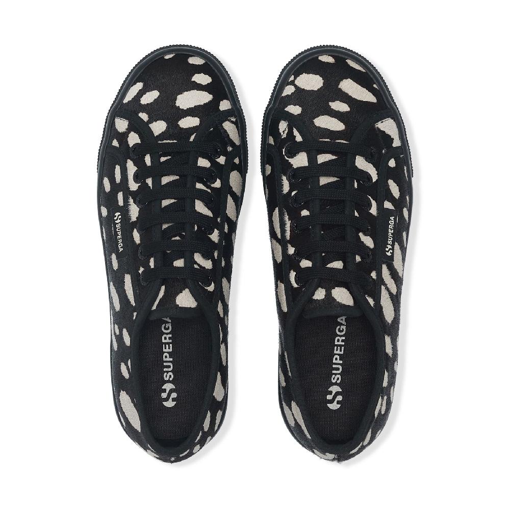Superga 2790 DK DALMATIAN CALF HAIRBLACK-BEIGE Consegna Veloce