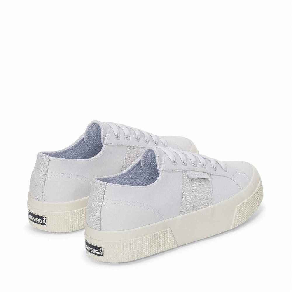 Superga 2740 PLATFORM SNAKEWHITE-SILVER-FAVORIO Offerta