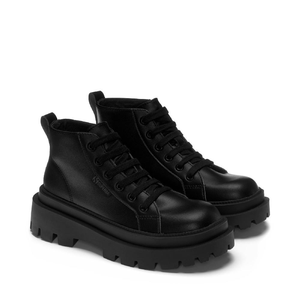 Superga 3052 ALPINA APEX MID VEGAN MATERIALTOTAL BLACK Moda