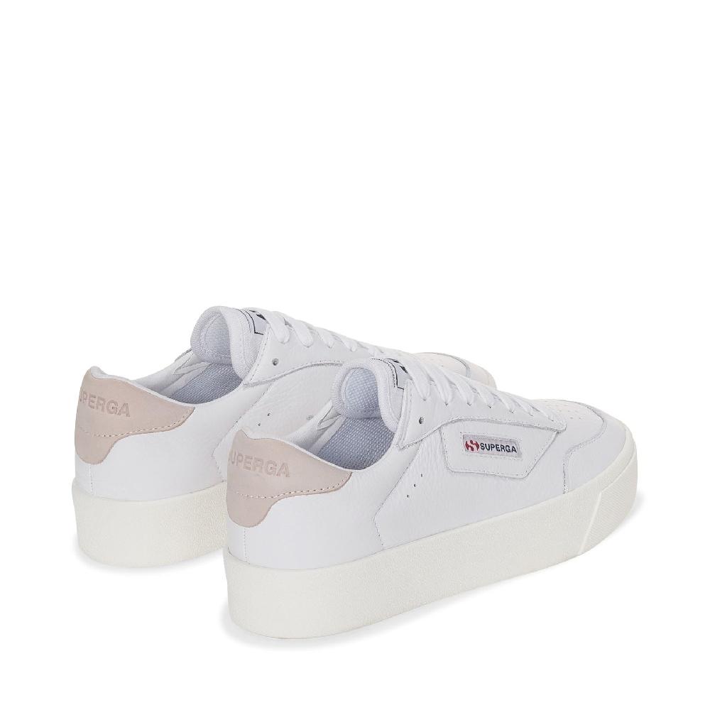 Superga 3854 COURT PLATFORMWHITE-VIOLET HUSHED-FAVORIO In Linea