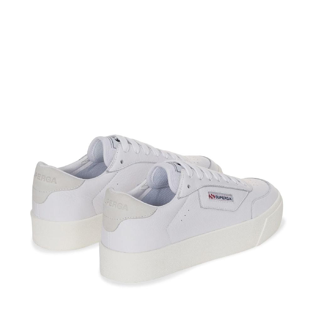 Superga 3854 COURT PLATFORMWHITE-FAVORIO Nuovo