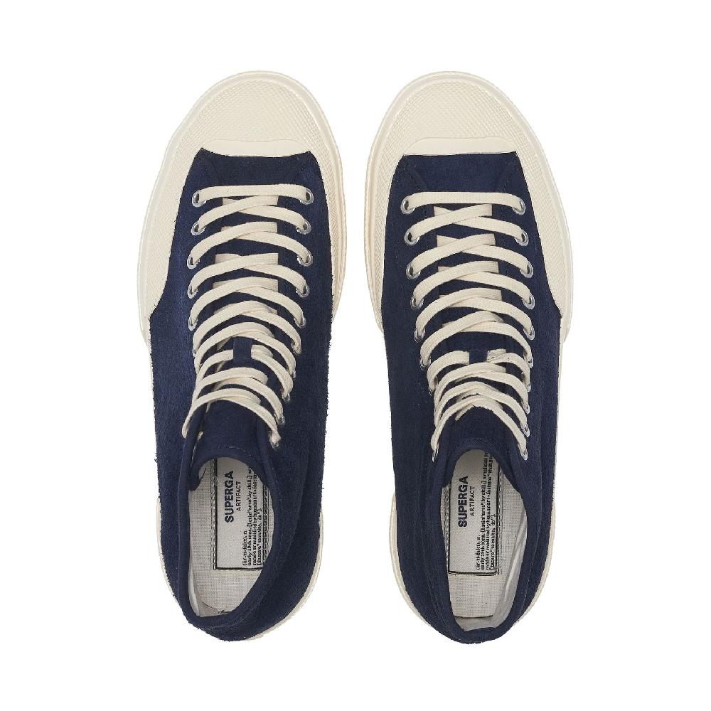 Superga 2433 WORKS HAIRY SUEDENAVY-OFF WHITE Negozi Online
