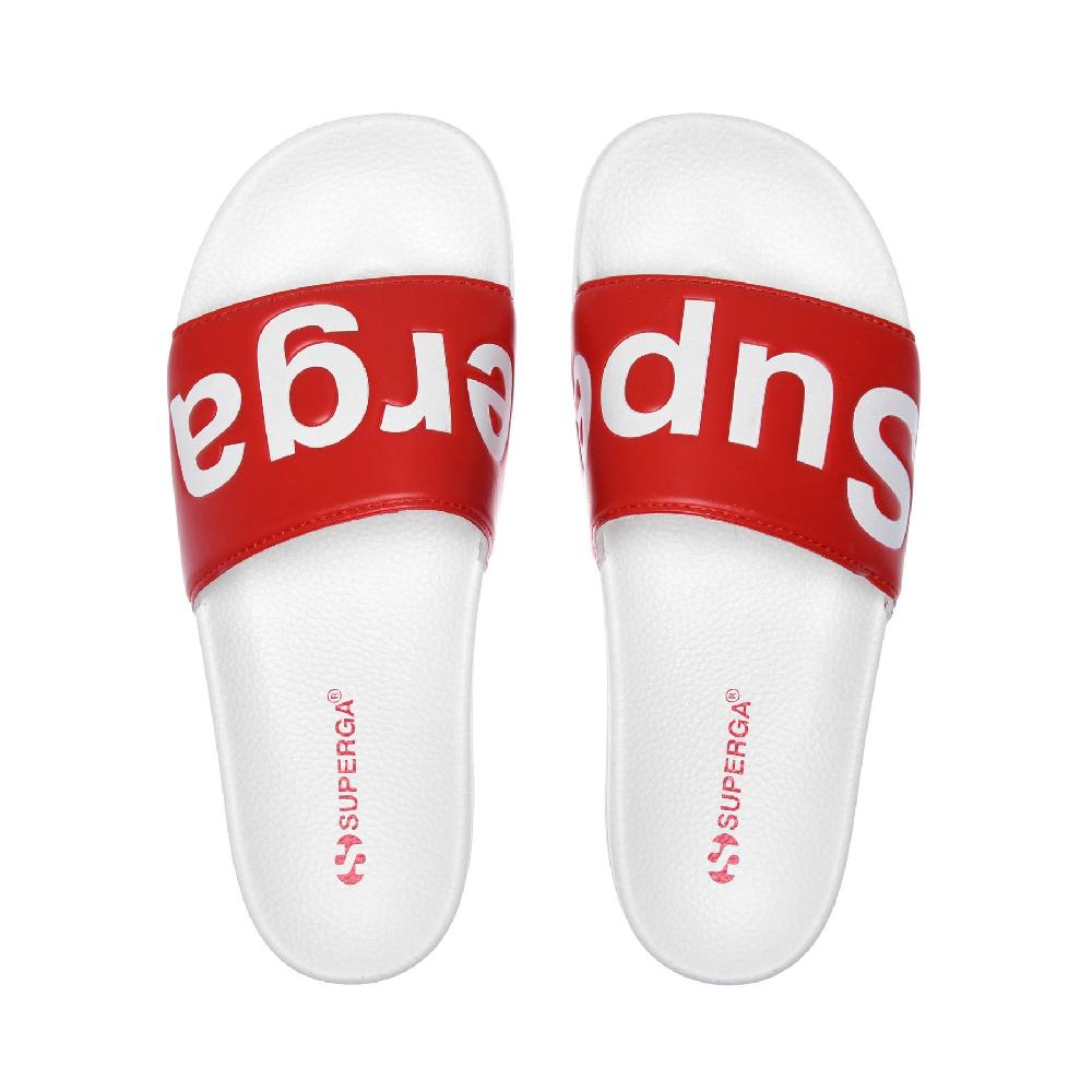 Superga 1908 SLIDES POLYSOFTWHITE-RED In Linea
