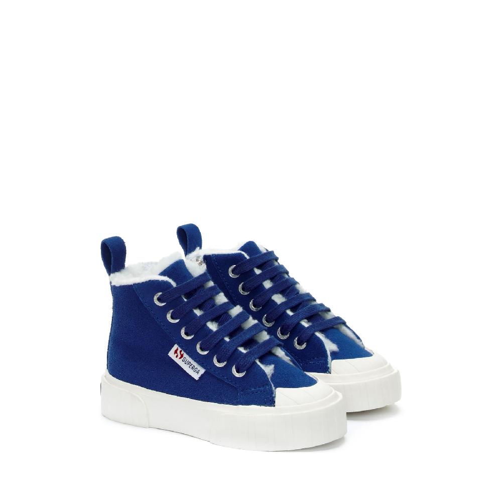 Superga 2696 KIDS STRIPE SUEDEBLUE ROYAL-FAVORIO Prezzo Ridotto