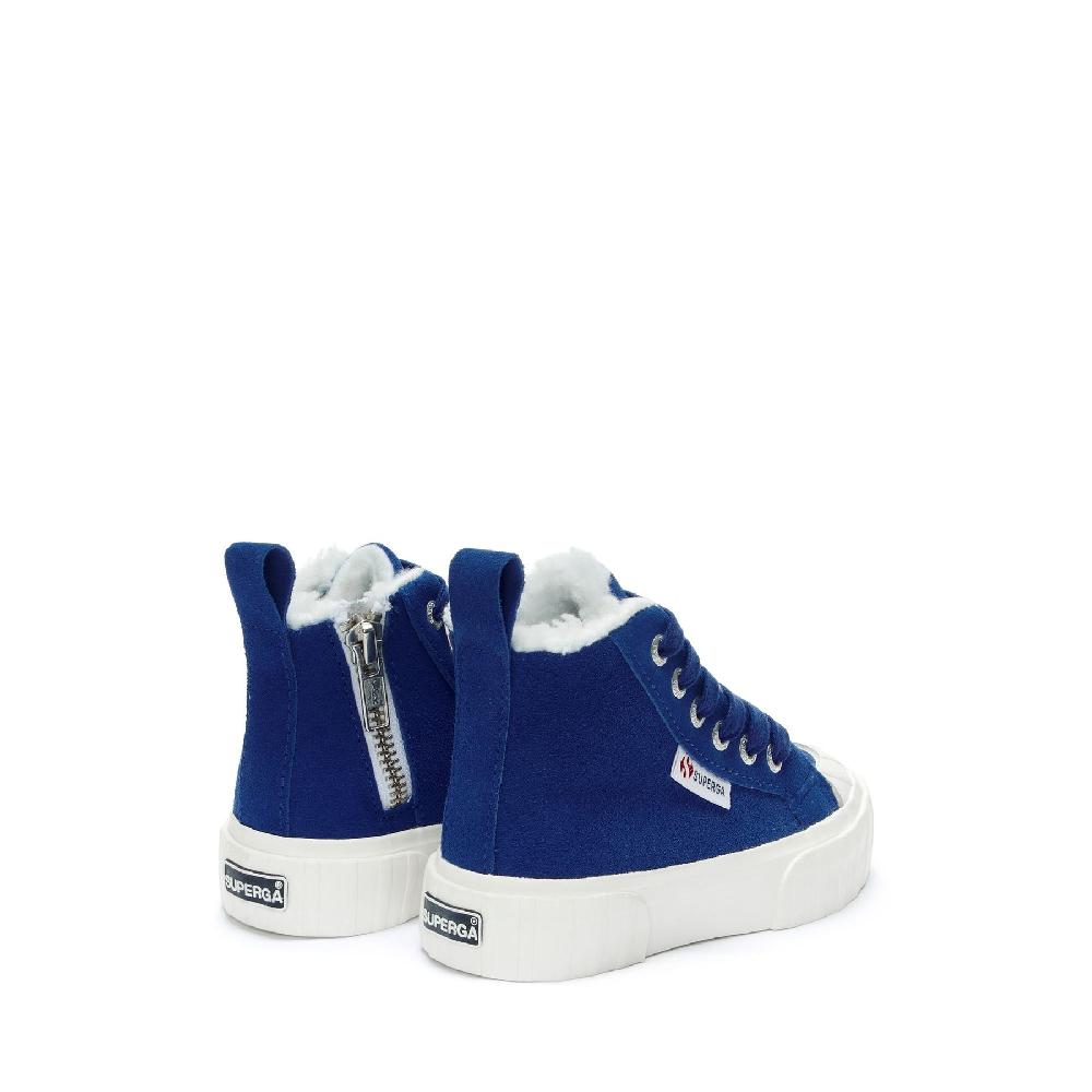 Superga 2696 KIDS STRIPE SUEDEBLUE ROYAL-FAVORIO Prezzo Ridotto
