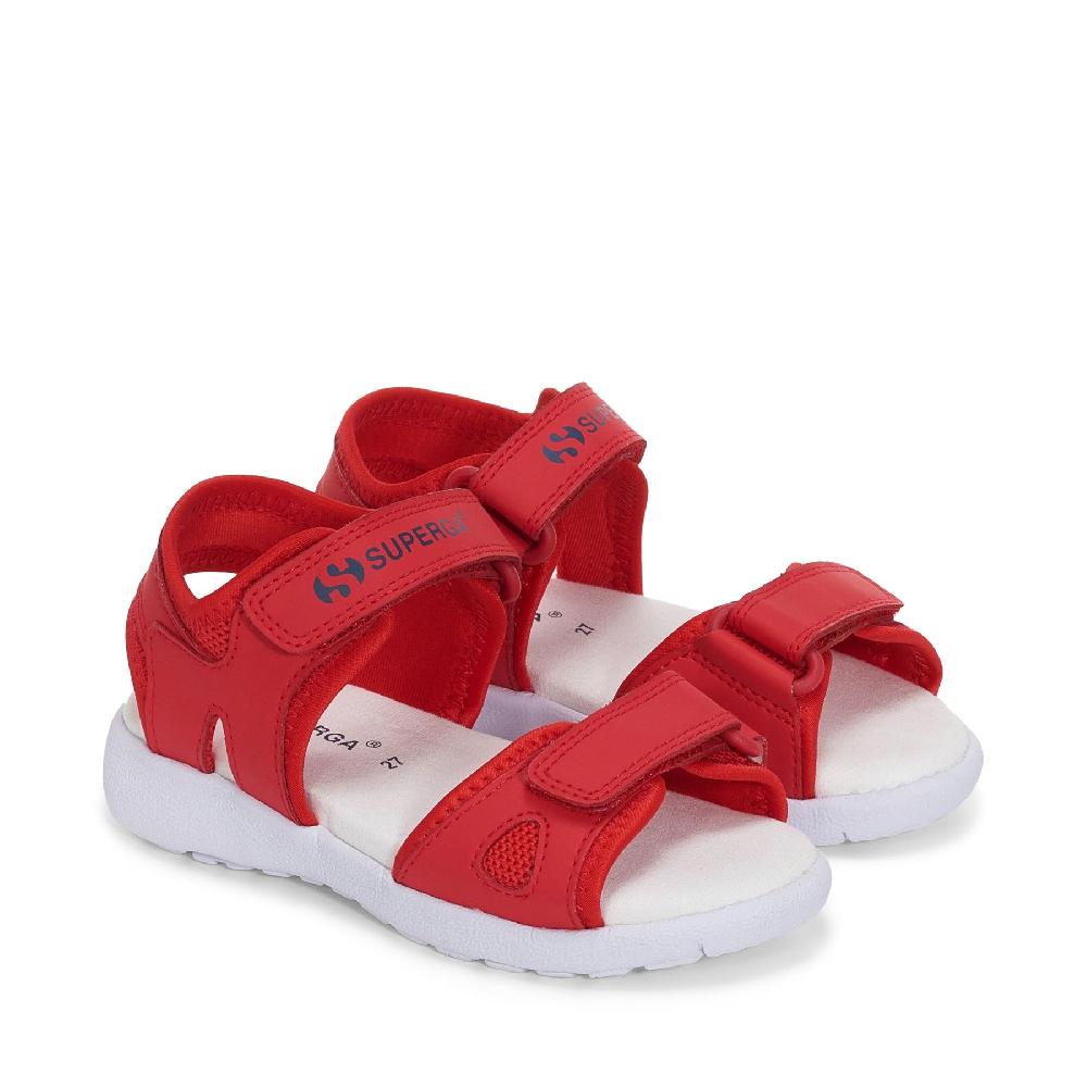 Superga 3999 KIDS SYNTHETIC MATERIALRED-WHITE In Saldo