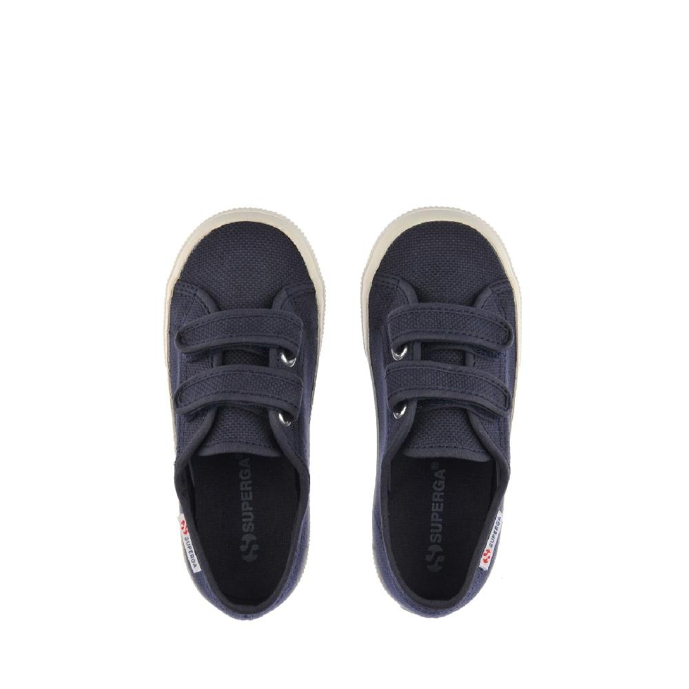 Superga 2725 STRAPS KIDSBLUE GREY DK-AVORIO NUDE Sconto