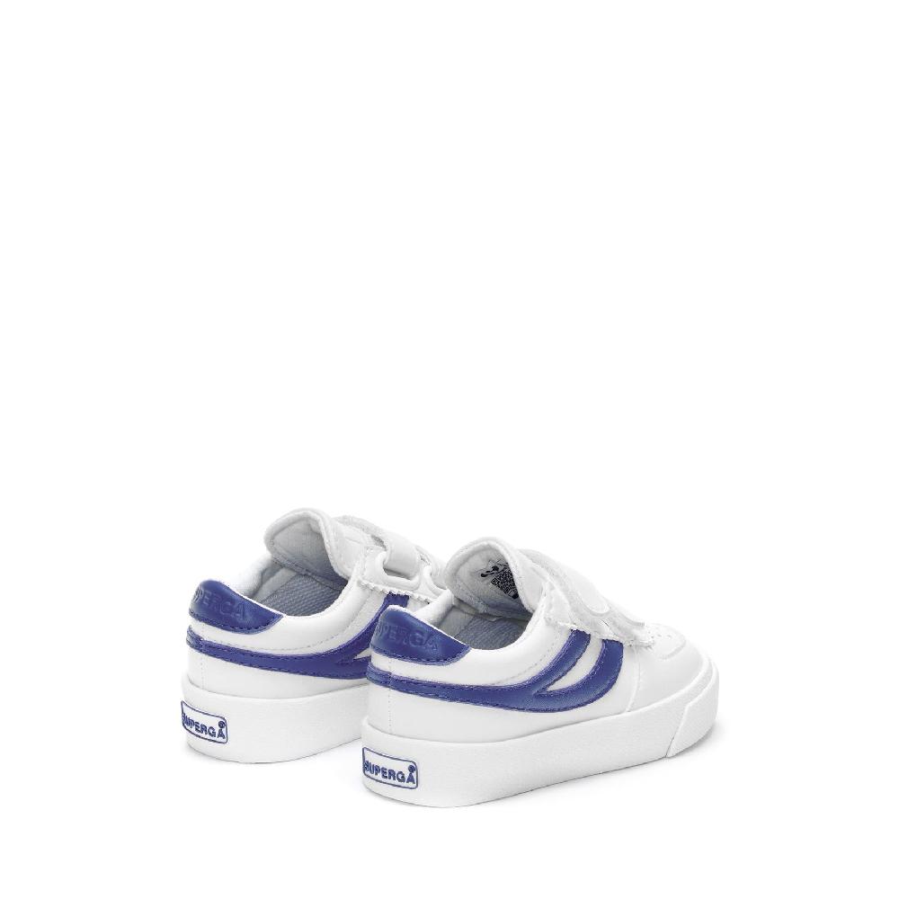 Superga 2846 KIDS SEATTLE STRAPS VEGAN MATERIALWHITE-BLUE ROYAL Qualità