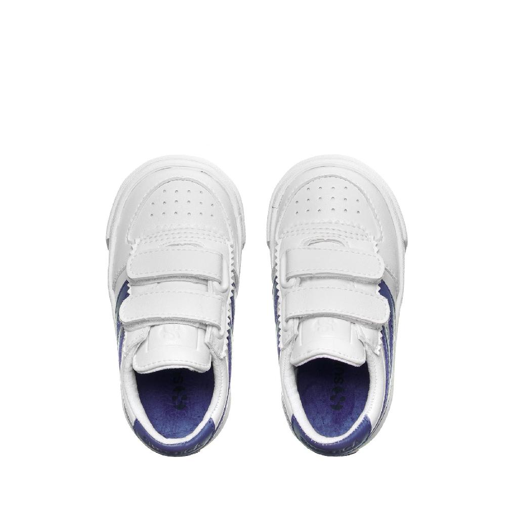 Superga 2846 KIDS SEATTLE STRAPS VEGAN MATERIALWHITE-BLUE ROYAL Qualità