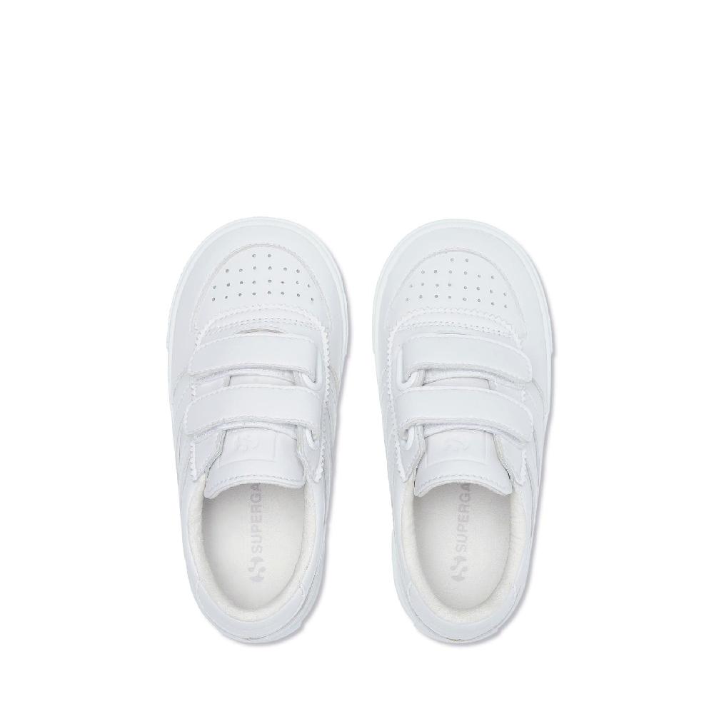 Superga 2846 KIDS SEATTLE STRAPS VEGAN MATERIALTOTAL WHITE Vendita