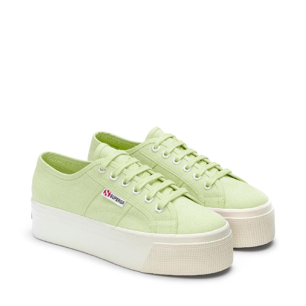 Superga 2790 PLATFORMGREEN PRIMROSE-F AVORIO Qualità Garantita