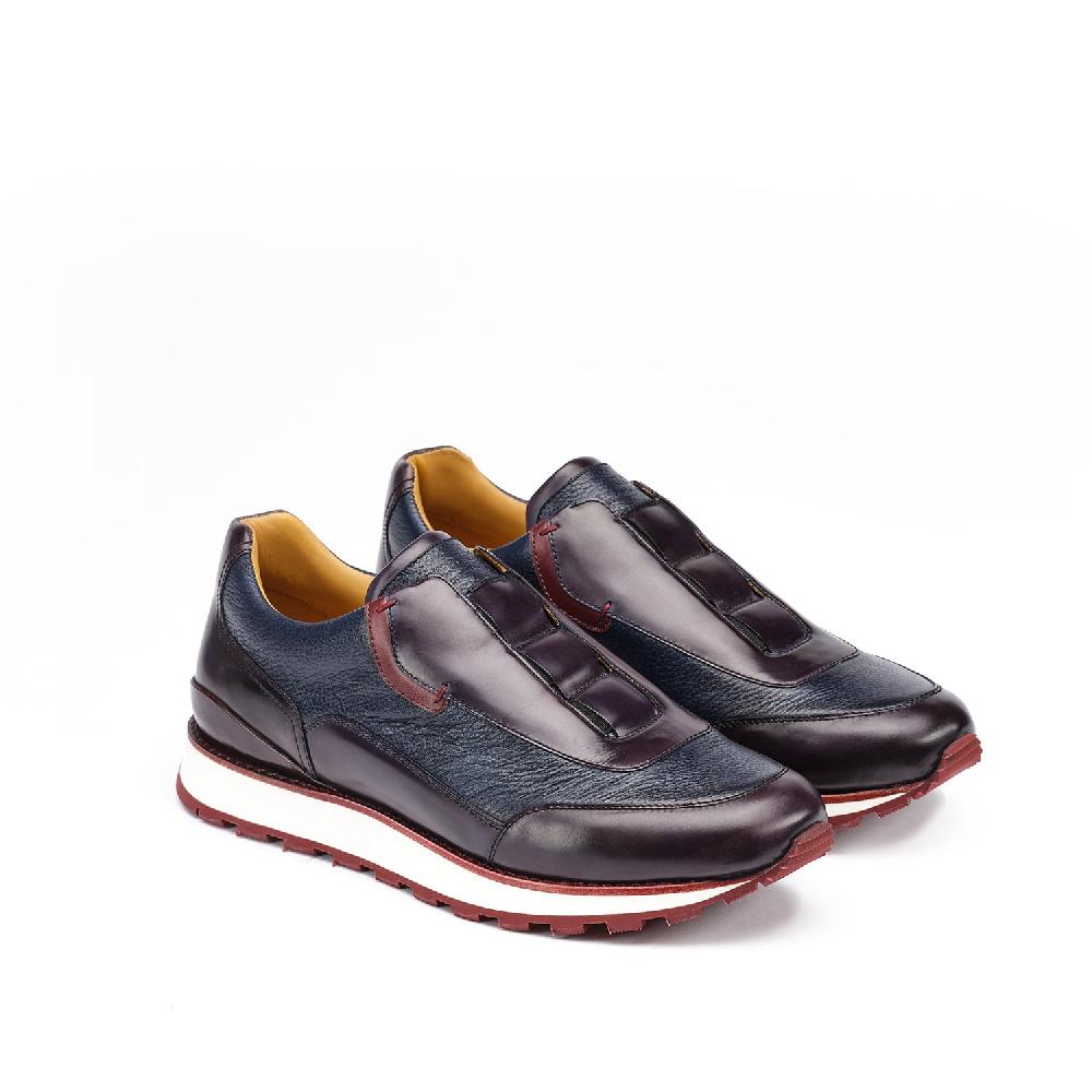 ﻿A.Testoni MOENA SNEAKER ROYAL CALF + GRAINED CALF °