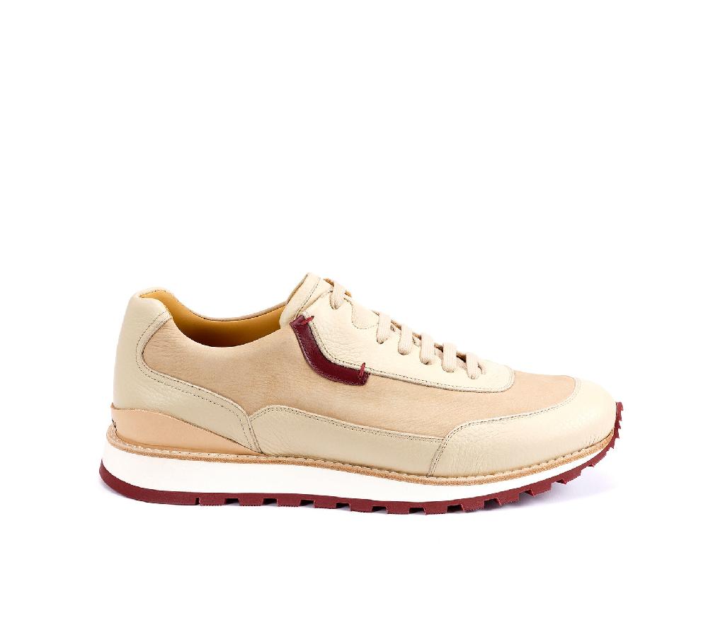 A.Testoni MOENA SNEAKER NUBUK CALF + DEER ° Vendita Calda