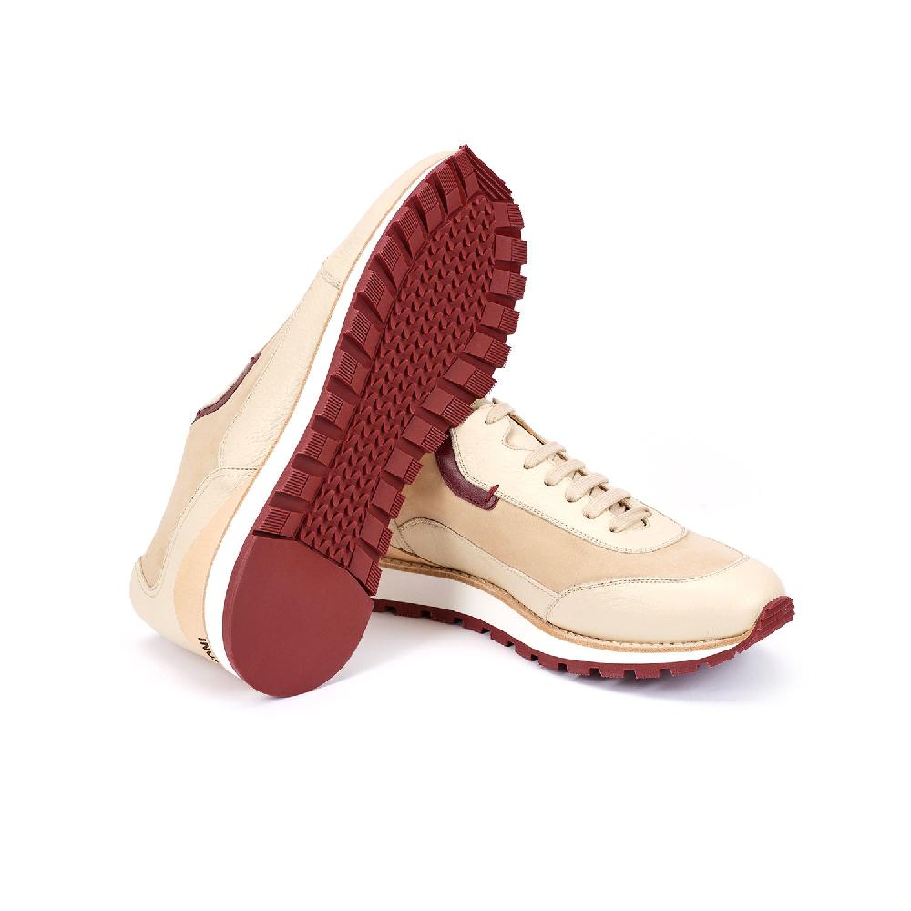 A.Testoni MOENA SNEAKER NUBUK CALF + DEER ° Vendita Calda