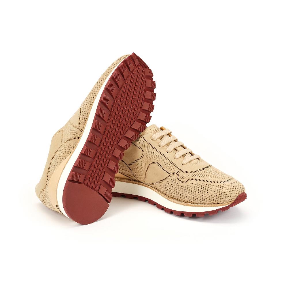 A.Testoni MOENA SNEAKER NUBUK CALF LASERATO SPINA I Più Venduti
