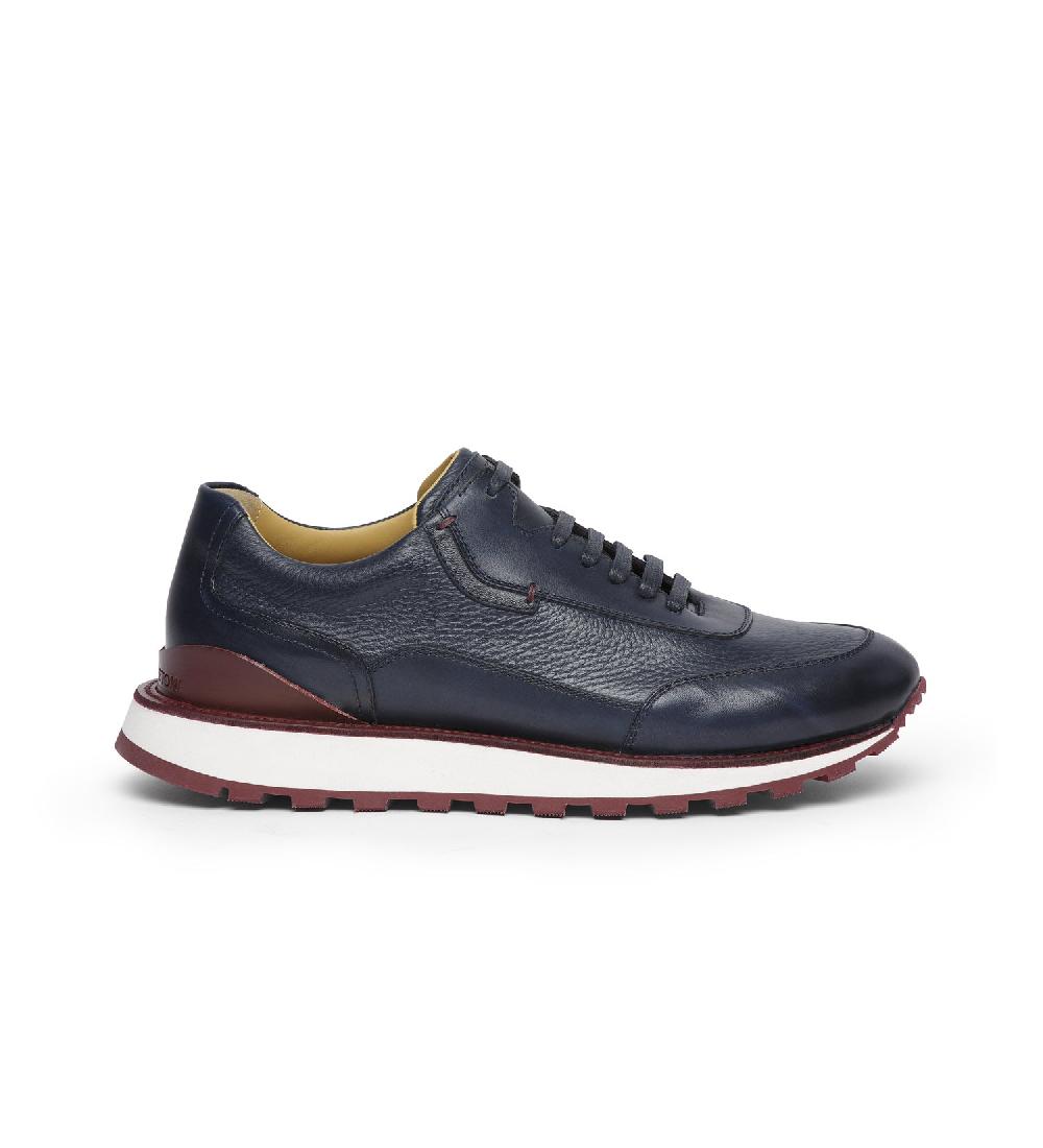 A.Testoni MOENA SNEAKERS CHUNKY IN PELLE E CERVO Vendite Flash
