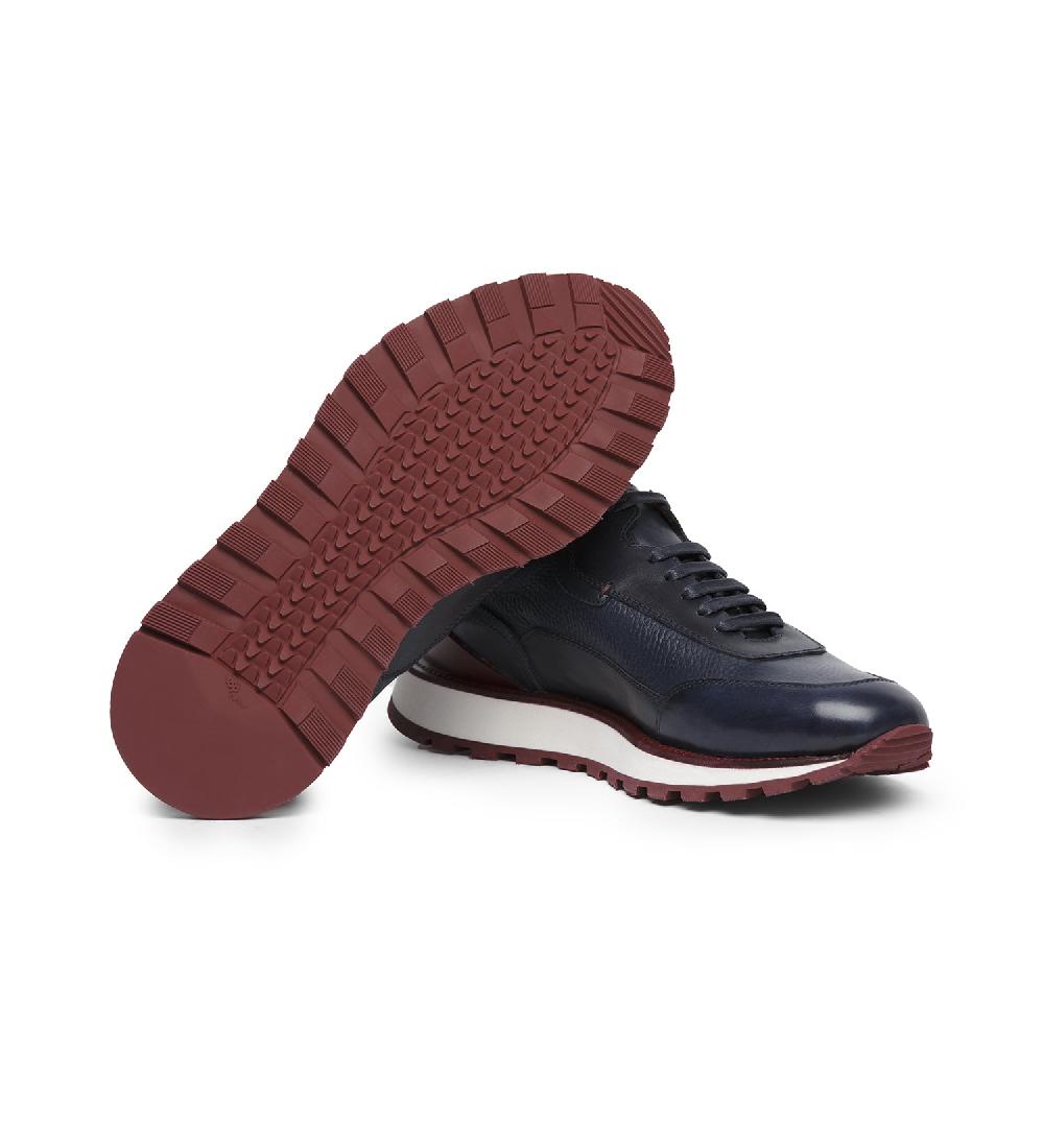 A.Testoni MOENA SNEAKERS CHUNKY IN PELLE E CERVO Vendite Flash