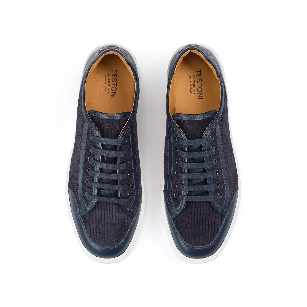 A.Testoni RAVENNA SNEAKER VELVET SUEDE CALF+CALF ° 2025