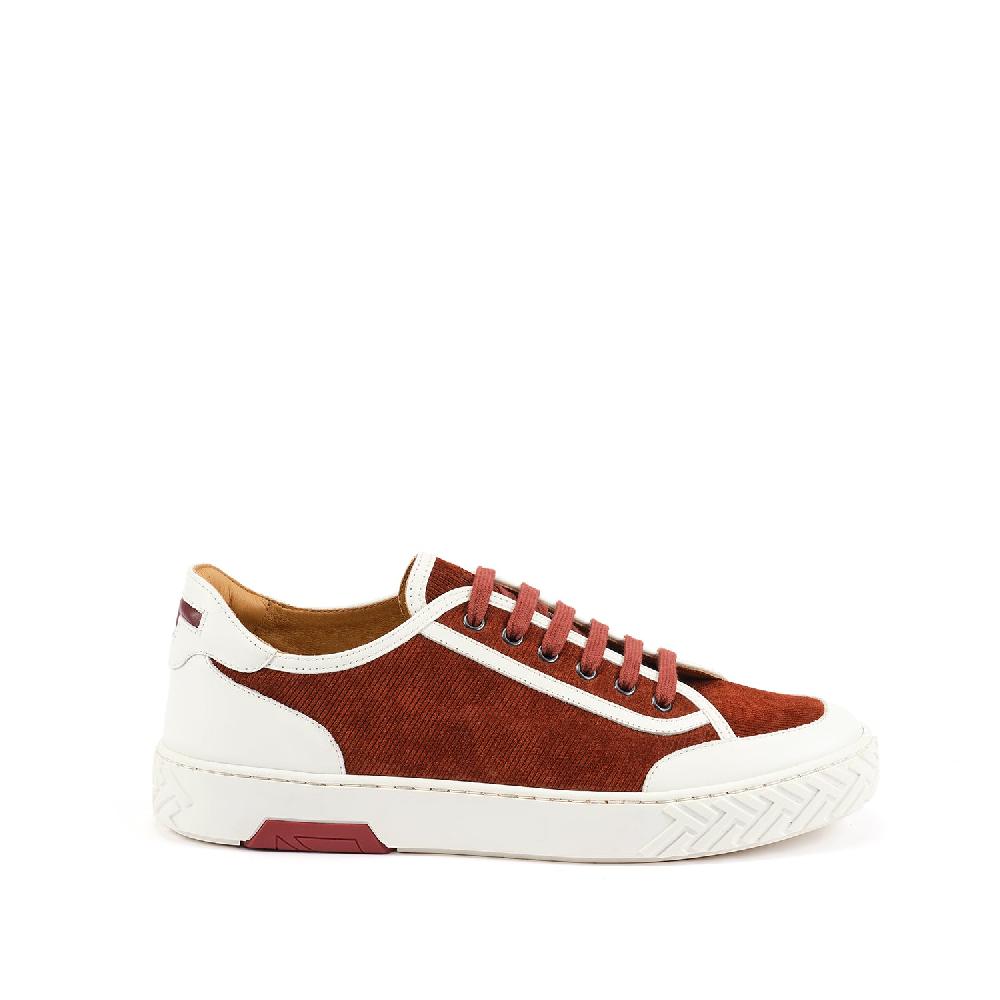 A.Testoni RAVENNA SNEAKER VELVET SUEDE CALF+CALF ° Italy