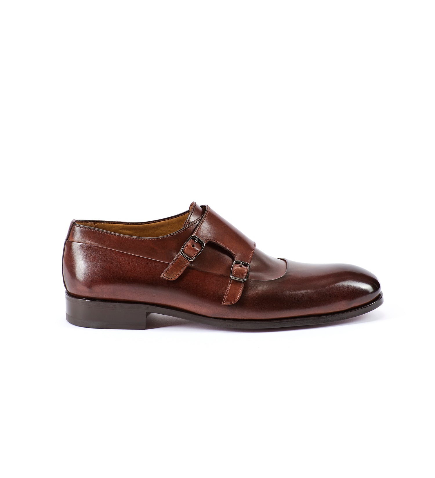 A.Testoni SANT'EULALIA LEATHER MONK STRAP Qualità