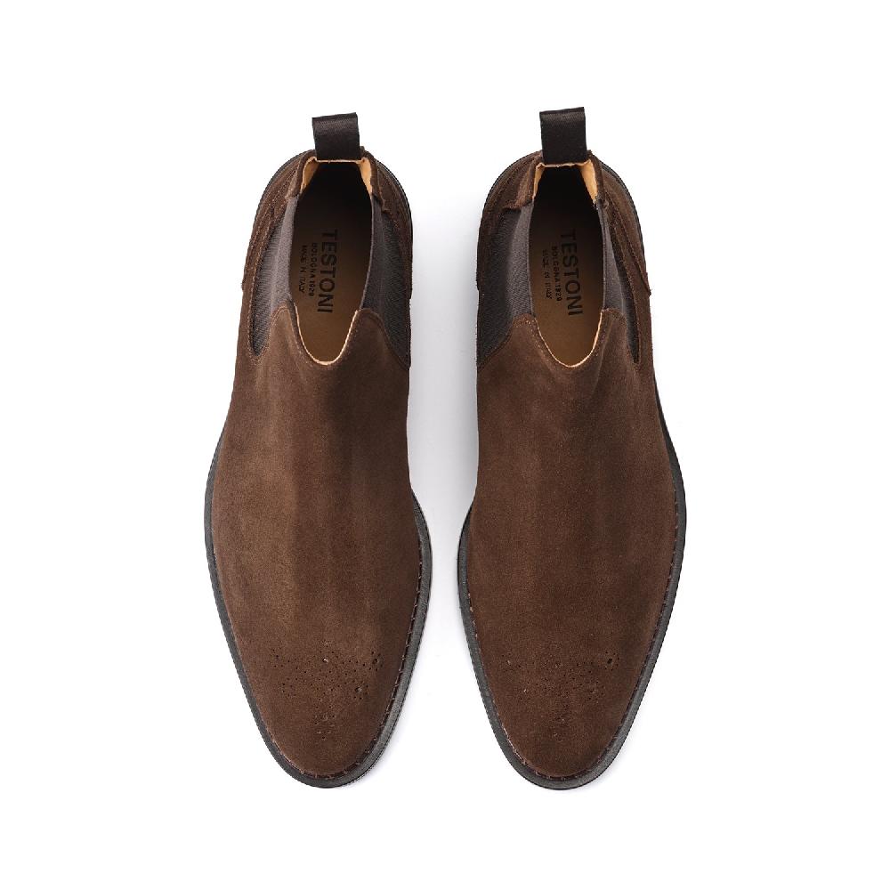 A.Testoni VENEZIA CHELSEA ENGLISH SUEDE CALF Soddisfazione Garantita