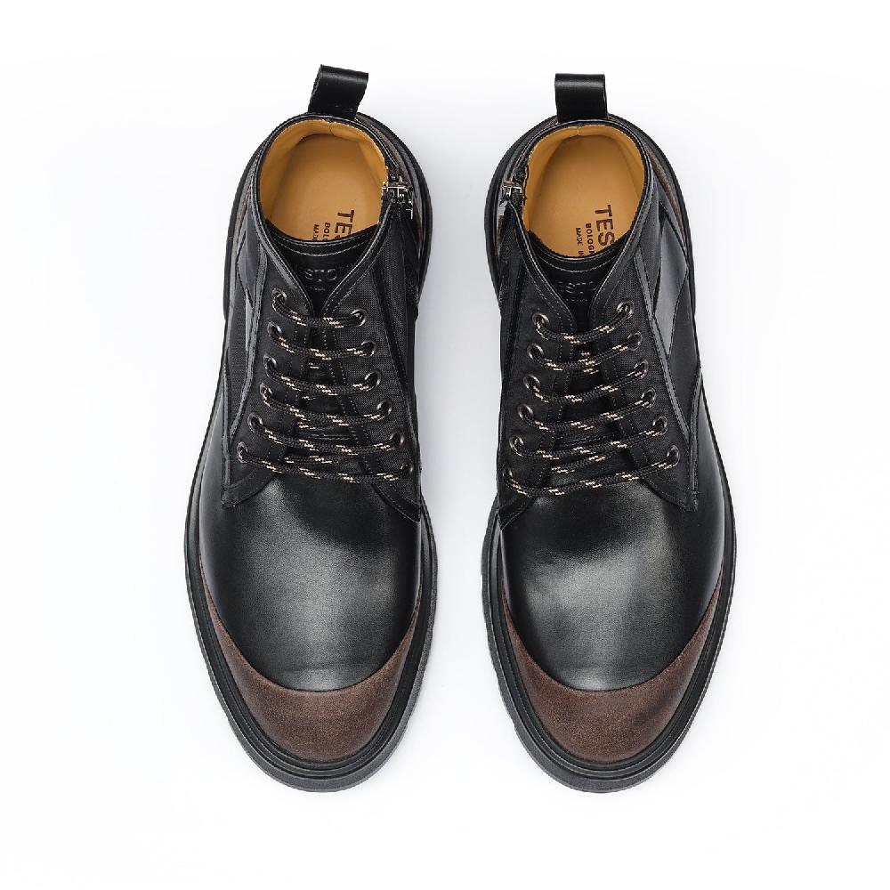 A.Testoni MORGEX COMBAT BOOT WAX SUEDE NYLON FABR. AND CALF ° Negozi Online